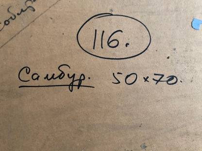 Oil painting Native home Sambour Arkady Geseyonovich