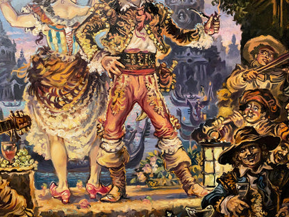 Oil painting Italian dance Alexander Arkadievich Litvinov