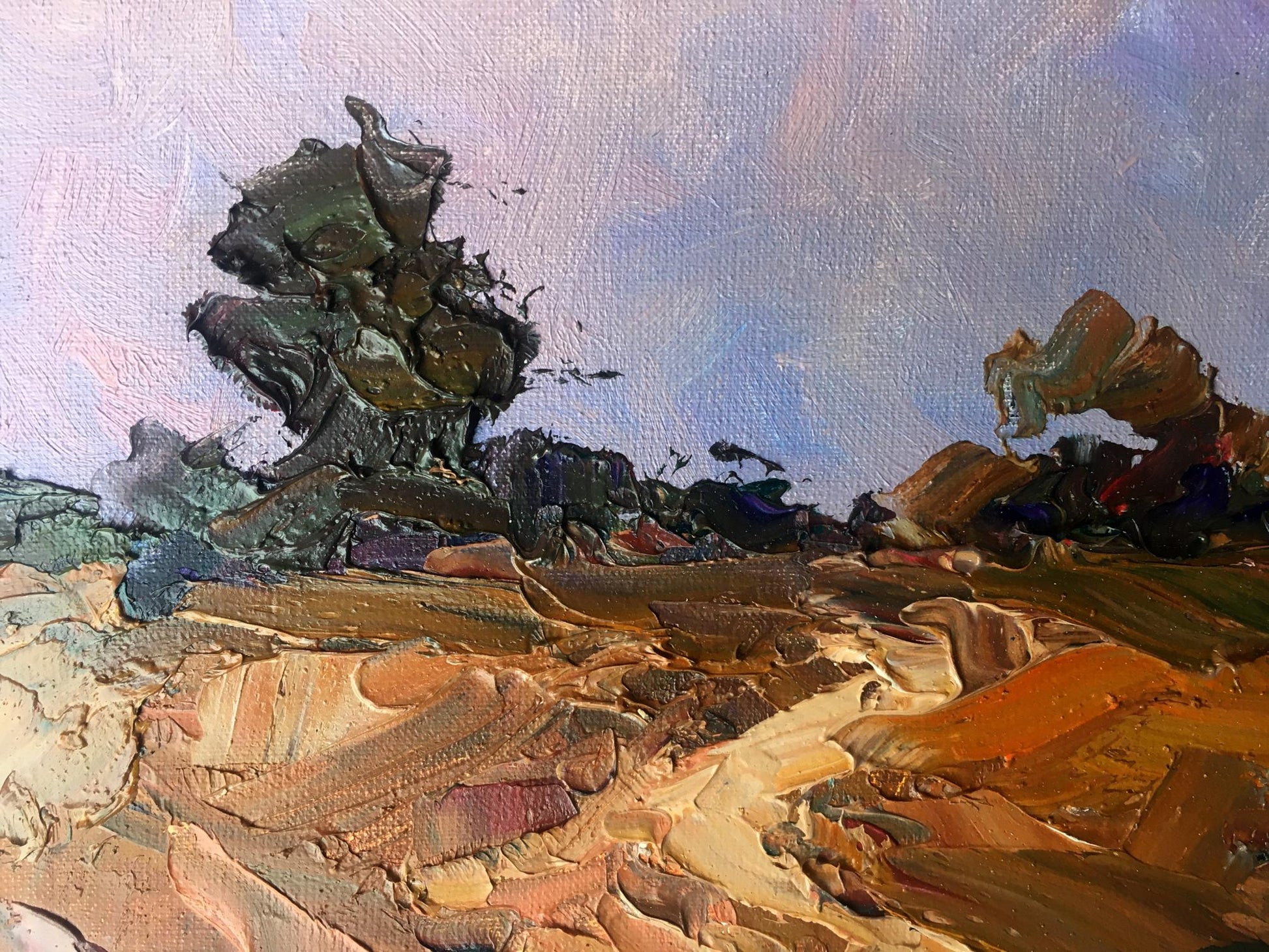 Oil Painting Evening Nature Landscape 