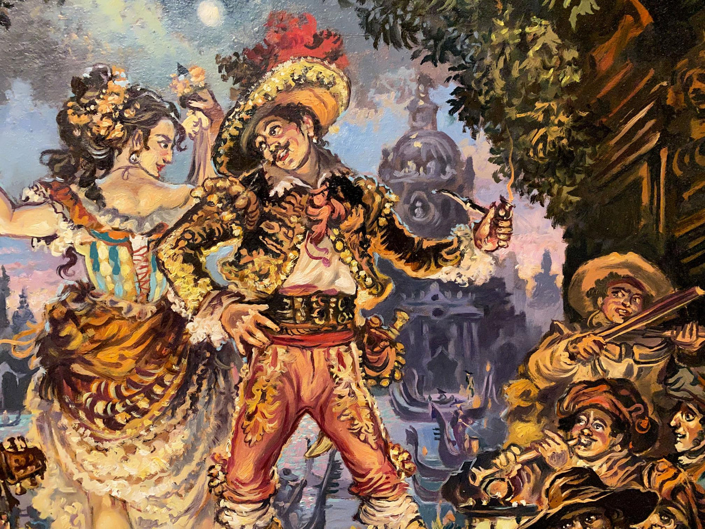 Oil painting Italian dance Alexander Arkadievich Litvinov