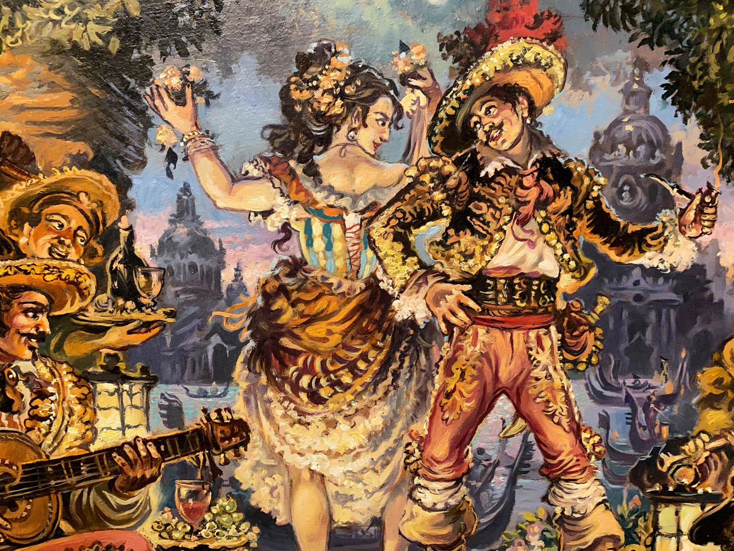 Oil painting Italian dance Alexander Arkadievich Litvinov