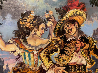 Oil painting Italian dance Alexander Arkadievich Litvinov