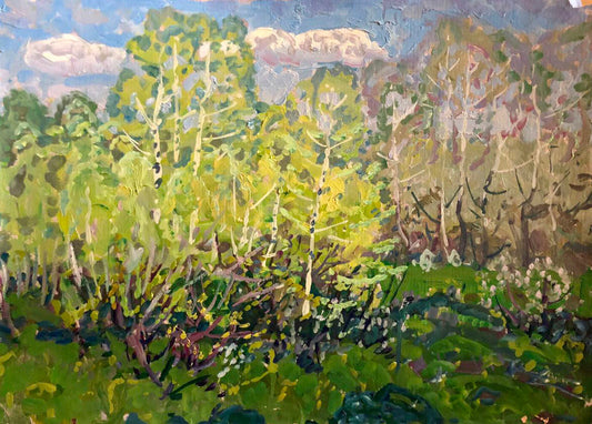 Oil painting Summer in the bloom of the beautiful Kolosovsky Georgiy Sergeevich