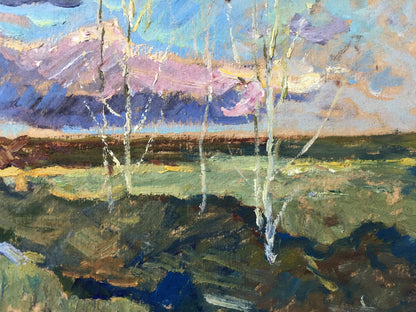 Oil painting Meadows Sevast'yanov Viktor Grigor'yevich