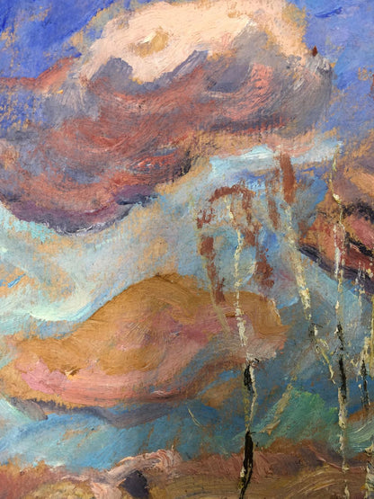 Oil painting Meadows Sevast'yanov Viktor Grigor'yevich