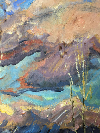 Oil painting Meadows Sevast'yanov Viktor Grigor'yevich