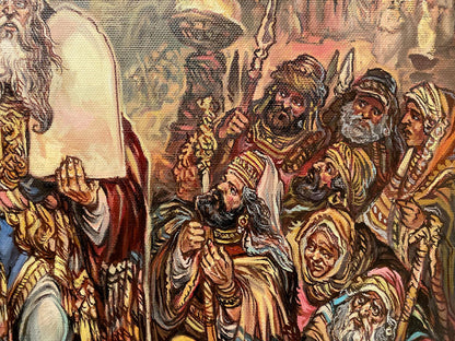 In this artwork, Litvinov captures the strength and wisdom of Moses