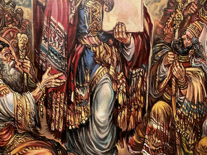 Litvinov's oil painting invites viewers to contemplate the story of Moses