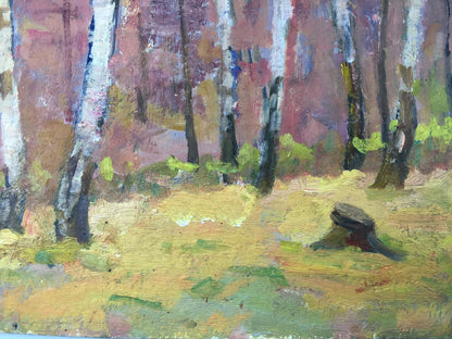 Oil painting Birch Grove Khrustalenko Nikolay Alexandrovich