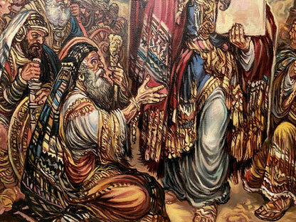 In "Moses," Litvinov skillfully depicts the iconic figure with intricate detail