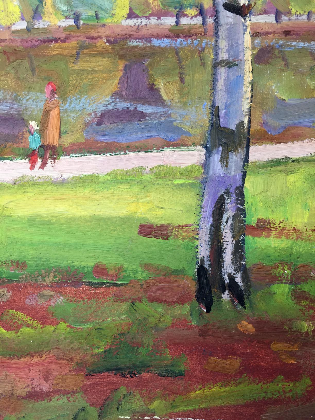 Oil painting Walk in the park Khrustalenko Nikolay Alexandrovich