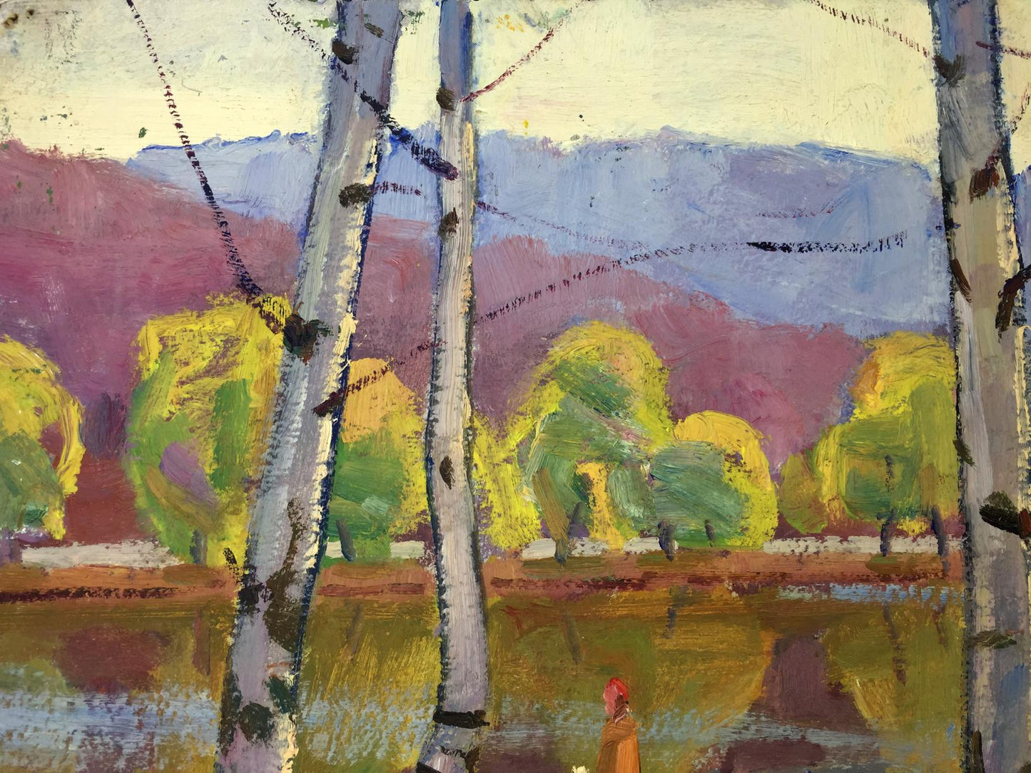 Oil painting Walk in the park Khrustalenko Nikolay Alexandrovich