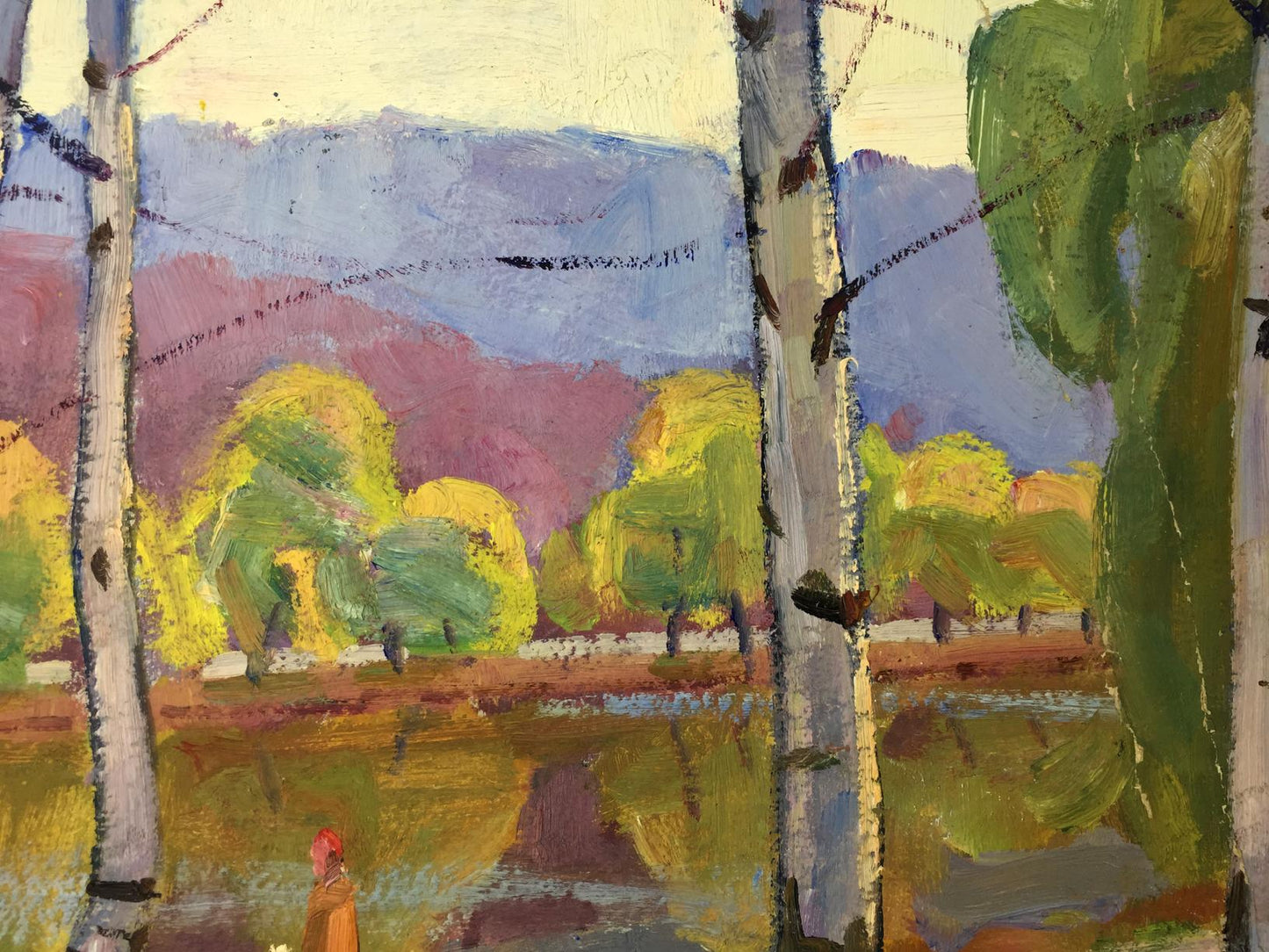 Oil painting Walk in the park Khrustalenko Nikolay Alexandrovich