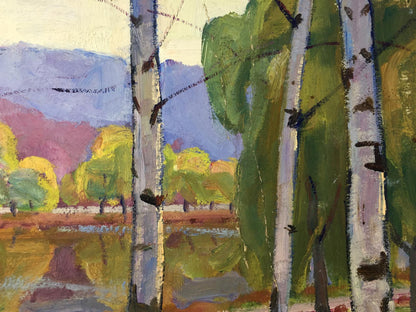 Oil painting Walk in the park Khrustalenko Nikolay Alexandrovich