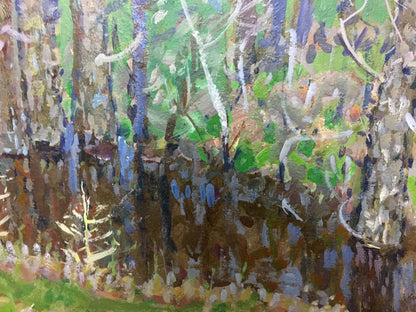Oil painting In the woods Kolomoitsev Petr Mikhailovich