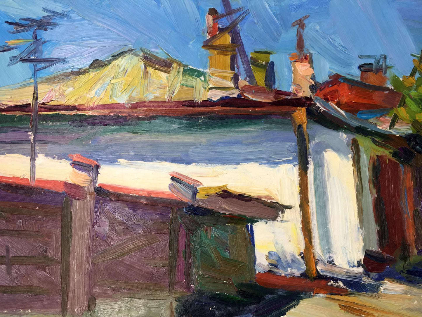 Oil painting Deserted street Kravchuk Roman Stepanovich