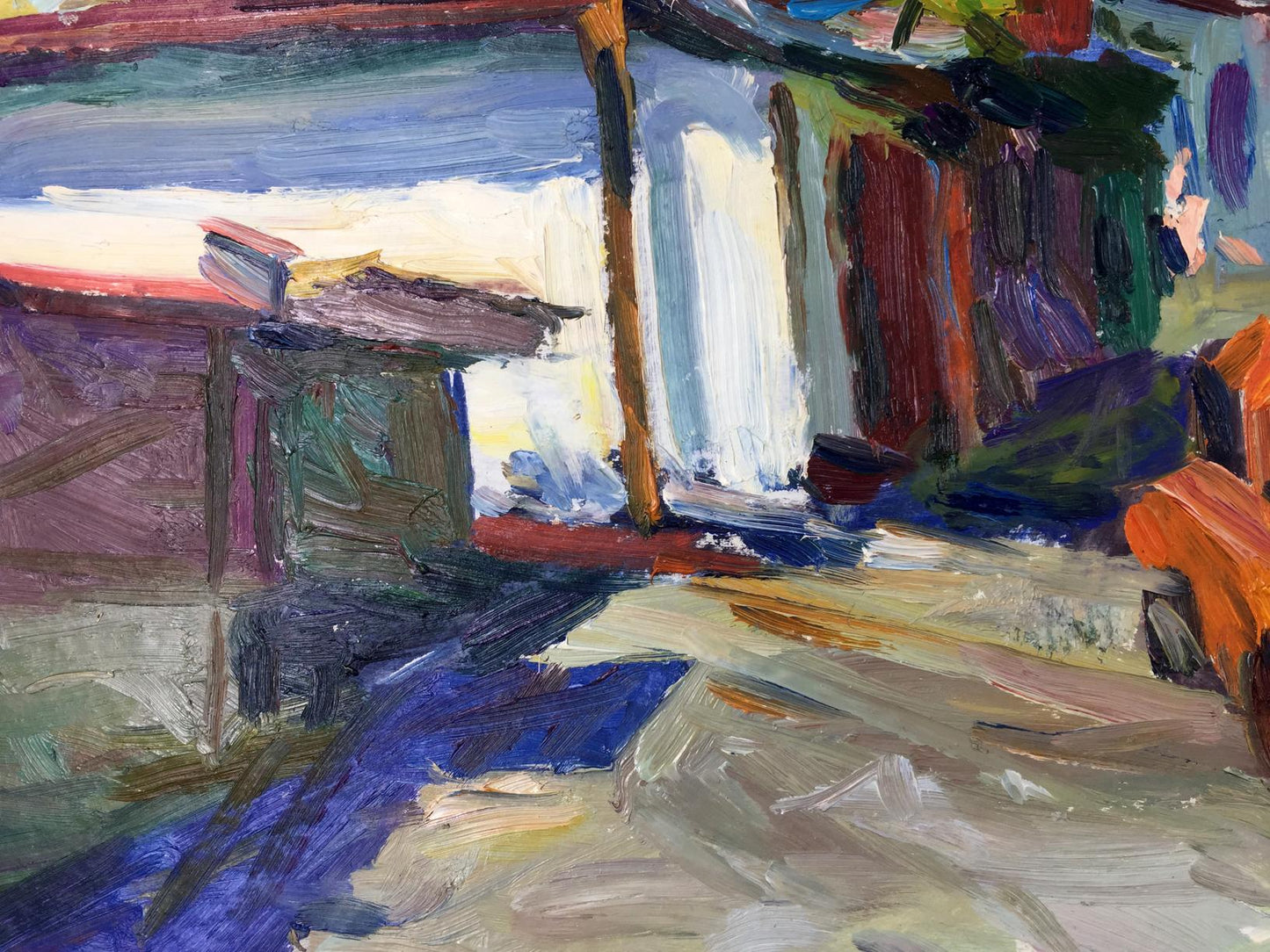 Oil painting Deserted street Kravchuk Roman Stepanovich