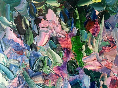 Abstract oil painting spring
