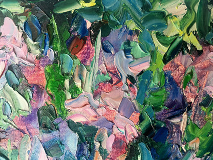 Abstract oil painting spring Flowers