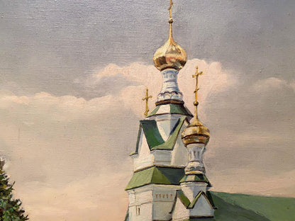 Oil painting Fraternal church Litvinov Arkady Petrovich