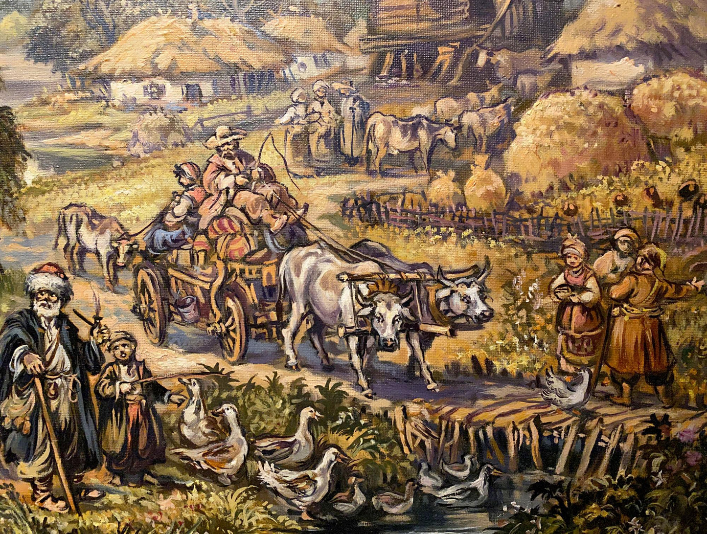 Oil painting On the outskirts of the village Alexander Arkadievich Litvinov