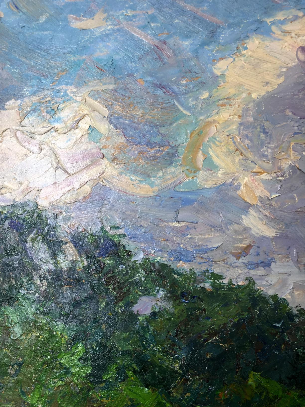 Oil painting After the rain on the field Sevast'yanov Viktor Grigor'yevich