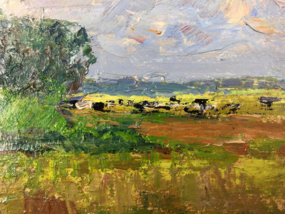 Oil painting After the rain on the field Sevast'yanov Viktor Grigor'yevich