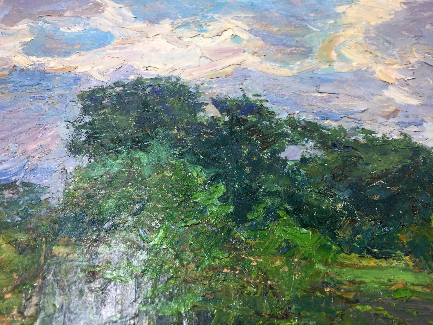 Oil painting After the rain on the field Sevast'yanov Viktor Grigor'yevich