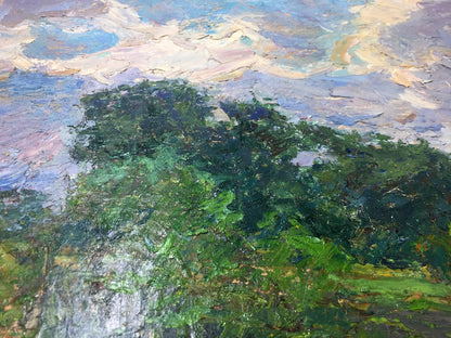 Oil painting After the rain on the field Sevast'yanov Viktor Grigor'yevich