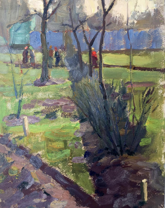 Oil painting In the park Evgeny Nikolaevich Tkachenko