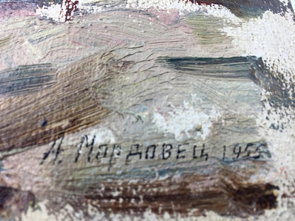 Oil painting Is partying Mordovets Andrey Nikitich