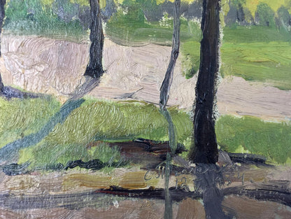 Oil painting City Park Evgeny Nikolaevich Tkachenko