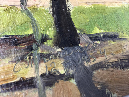 Oil painting City Park Evgeny Nikolaevich Tkachenko