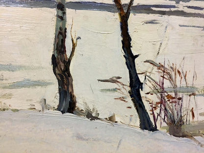 Oil painting Winter park Petrov George Petrovich