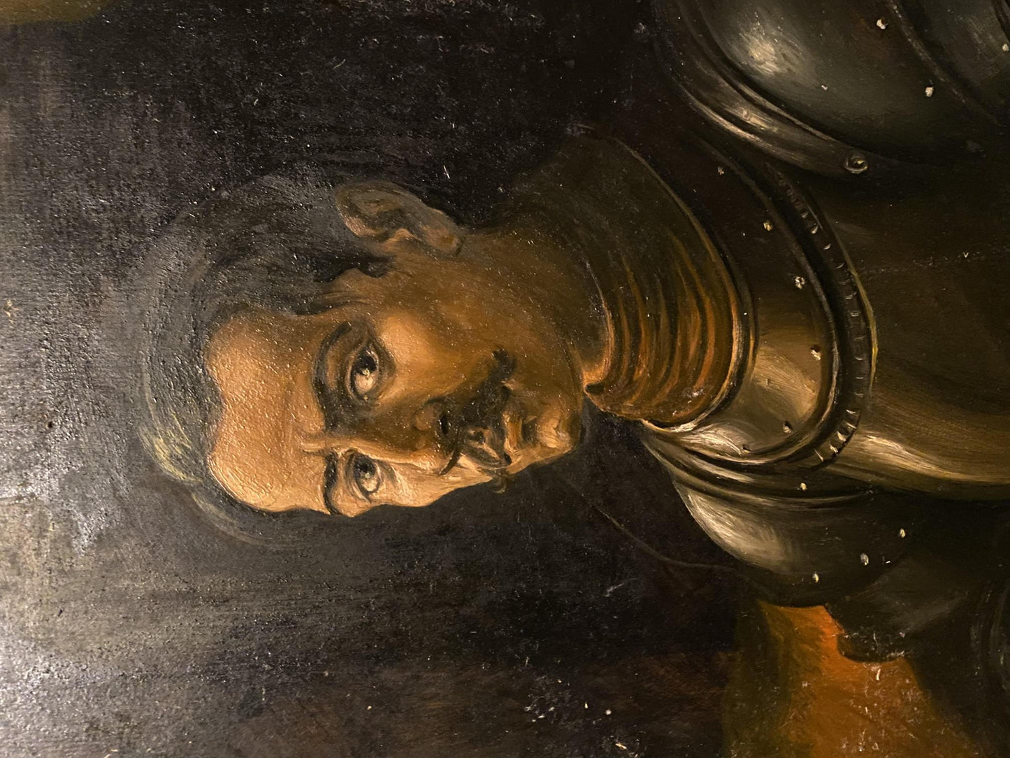 Oil painting Portrait in armor Alexander Arkadievich Litvinov