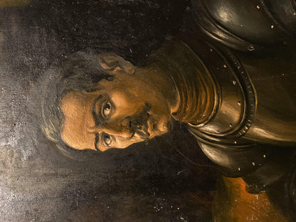 Oil painting Portrait in armor Alexander Arkadievich Litvinov