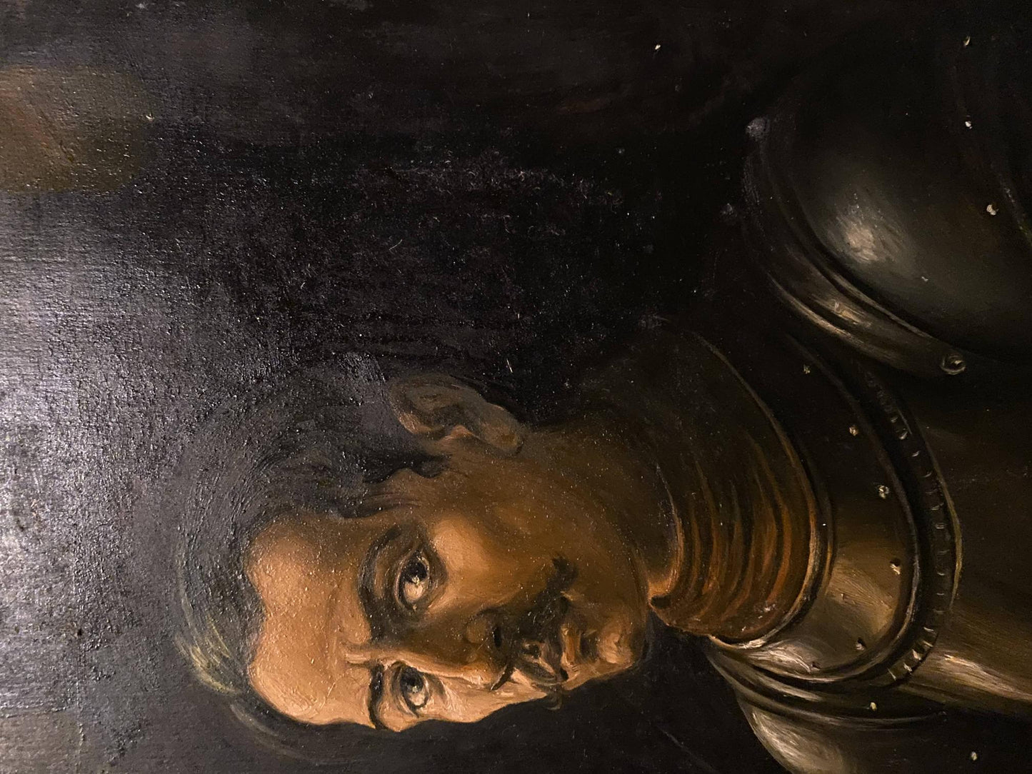 Oil painting Portrait in armor Alexander Arkadievich Litvinov