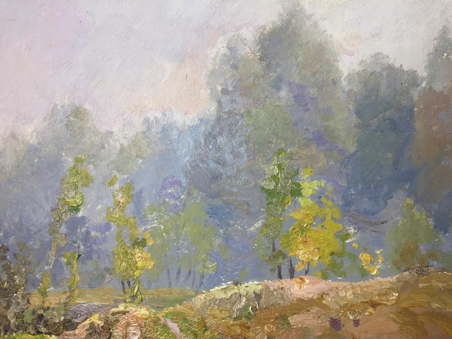 Oil painting Misty morning Alexander Fedorovich Mynka