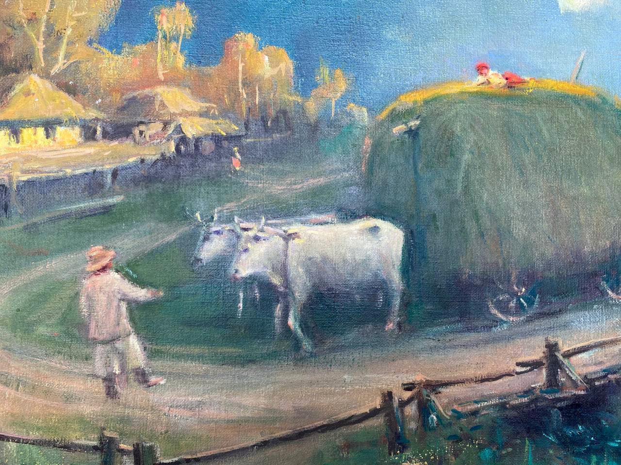 Oil painting From the haystack Nestor Mitrofanovich Kizenko