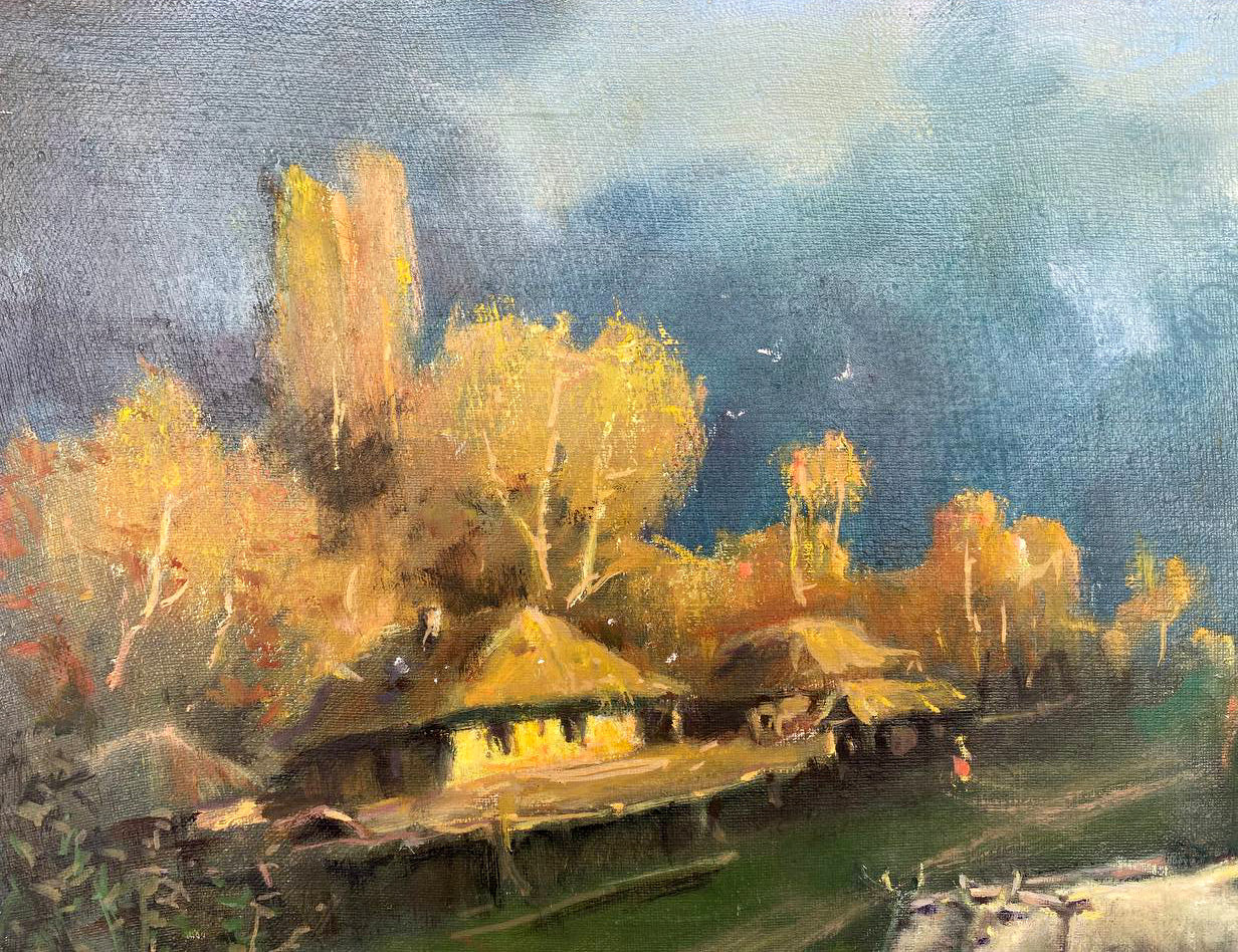 Oil painting From the haystack Nestor Mitrofanovich Kizenko