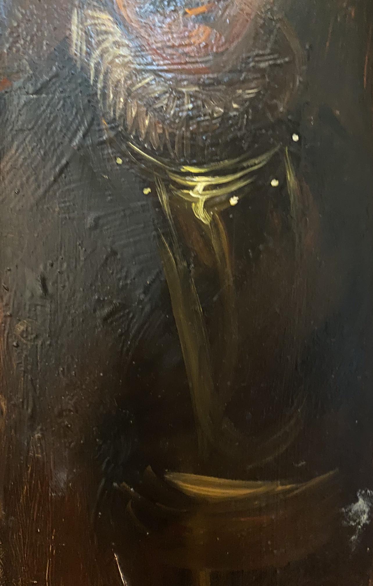 Oil painting Portrait of a hussar warrior Alexander Litvinov