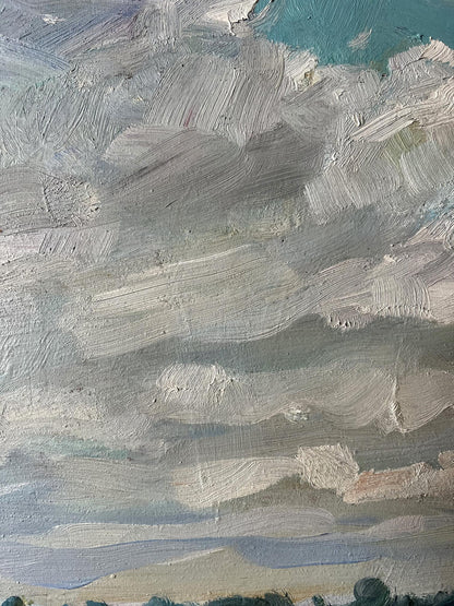Oil painting Windy day