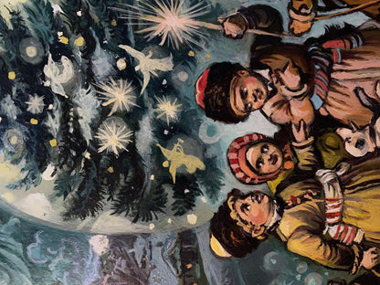 Oil painting Christmas Alexander Arkadievich Litvinov