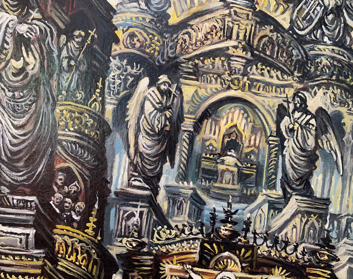 Oil painting Requiem Alexander Arkadievich Litvinov