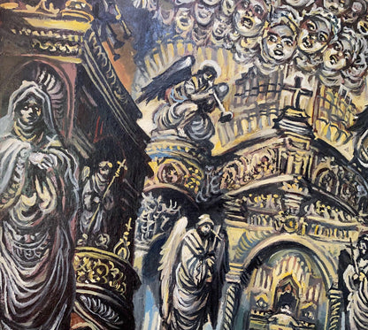 Oil painting Requiem Alexander Arkadievich Litvinov