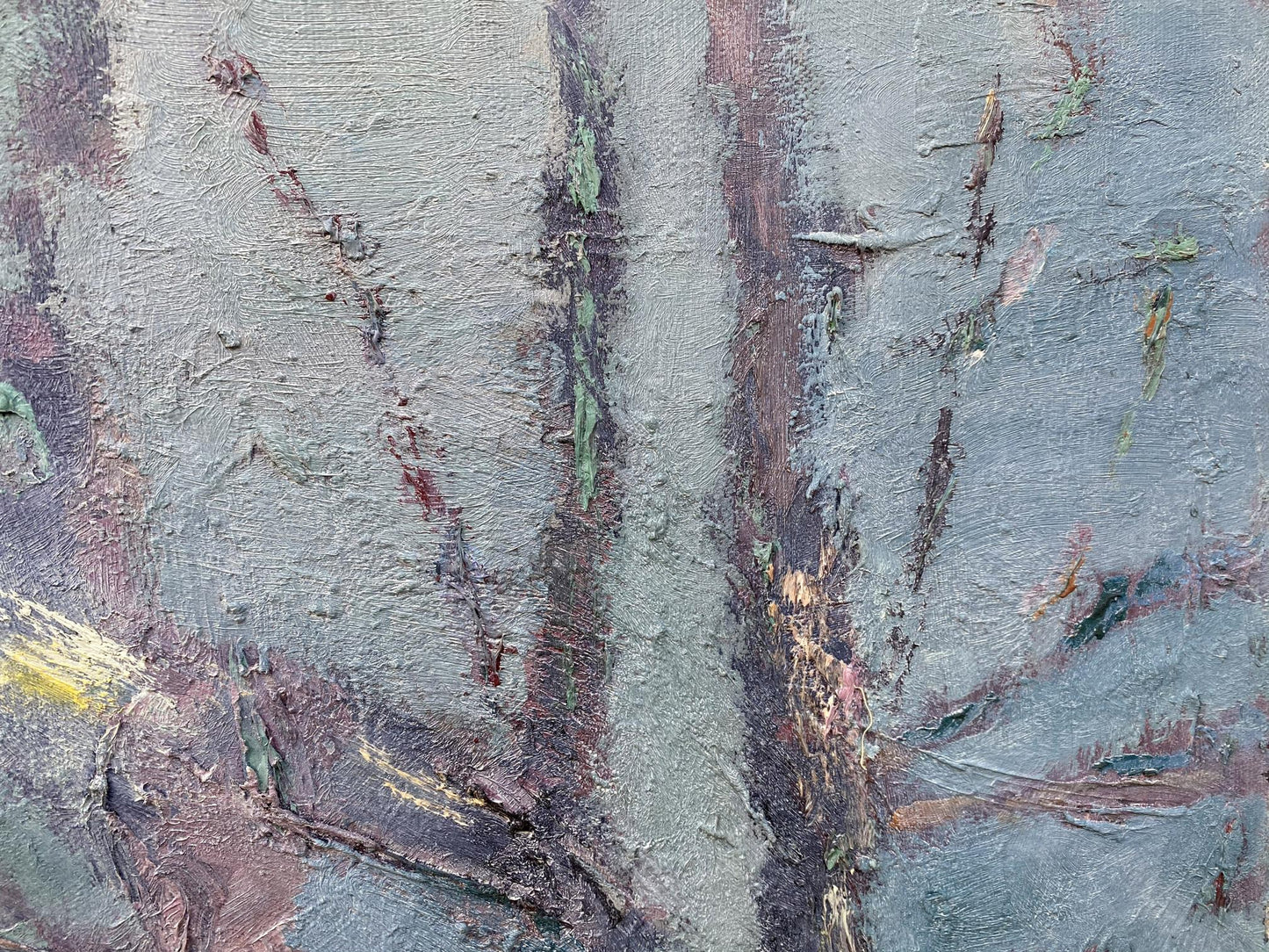 Abstract oil painting Winter morning Benfialov