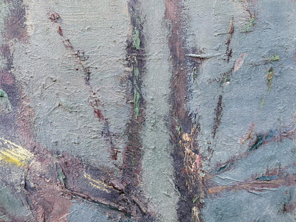 Abstract oil painting Winter morning Benfialov