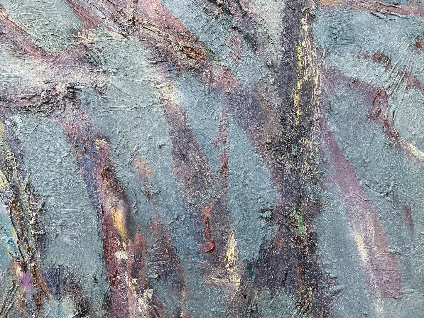 Abstract oil painting Winter morning Benfialov