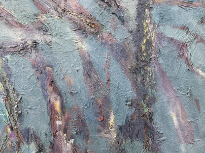 Abstract oil painting Winter morning Benfialov