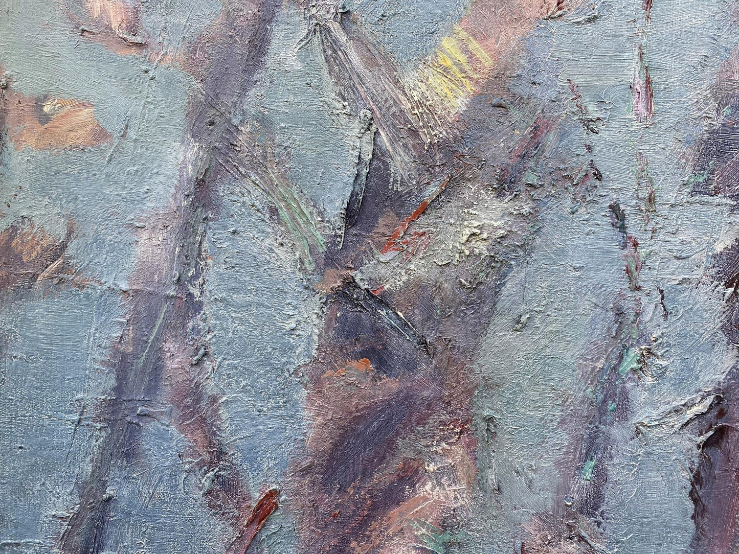 Abstract oil painting Winter morning Benfialov